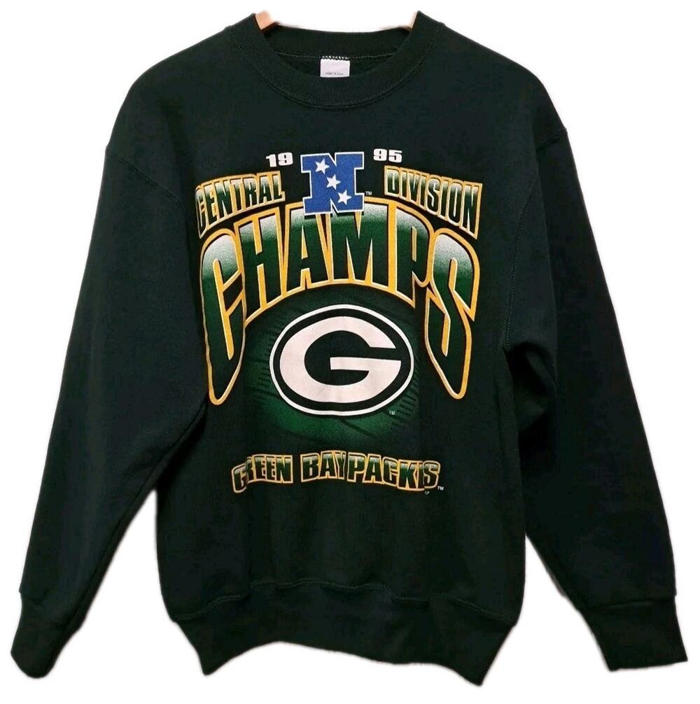 VTG 90s Salem Green Bay Packers Pullover Sweatshirt Mens M NFL Division Champs